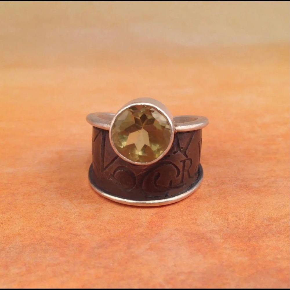 Citrine Adjustable Statement Ring By Donnaodesigns - image 2